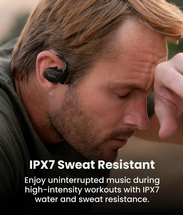 Alt view image 6 of 7 - ARC 4 Plus Open Ear Earbuds with Dolby Audio,Black True wireless Bluetooth with head tracking, IPX7 waterproof earhook,34H playtime, custom EQ,for sports, running & workout