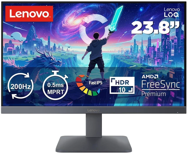 Main image of LOQ 24-10 Monitor 23.8" FHD IPS Gaming Monitor - 200Hz - 0.5ms MPRT - HDR10 - FreeSync Premium