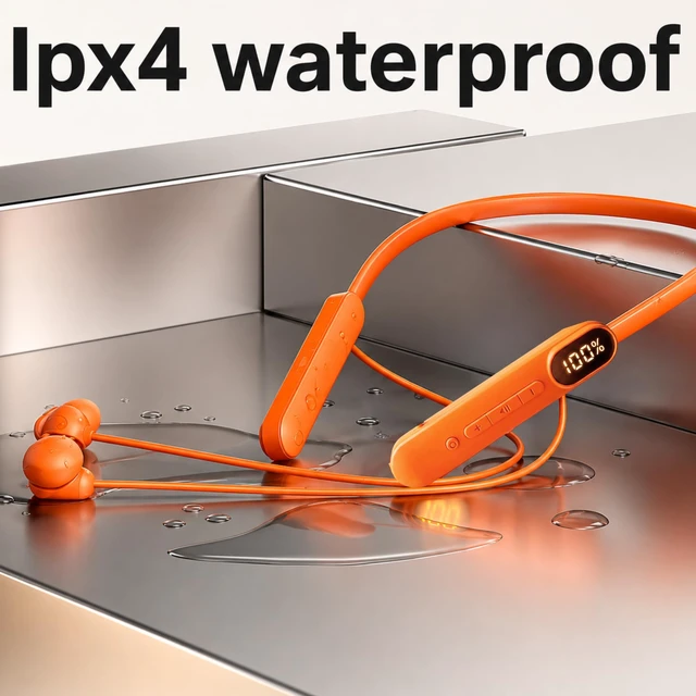 Alt view image 6 of 7 - Gibel Wireless Neckband Headphones with Battery Average Life 48 Hours.