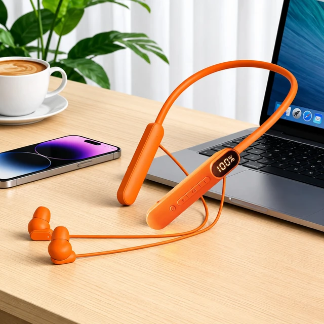 Alt view image 7 of 7 - Gibel Wireless Neckband Headphones with Battery Average Life 48 Hours.