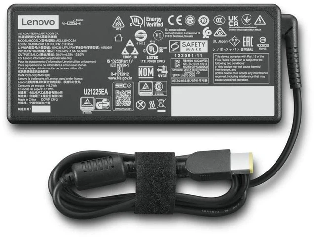 Alt view image 3 of 4 - 135W AC Laptop Adapter & Charger - Slim Tip - Compatible with IdeaPad Gaming, Legion, and Other Models - Model Number ADL135NDC3A