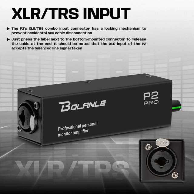 Alt view image 4 of 7 - P2 PRO USB-C Portable in-Ear Monitor Amplifier, 5V DC/AAA Battery USB-C direct power or charges rechargeable AAA batteries inside; works with standard AAA too