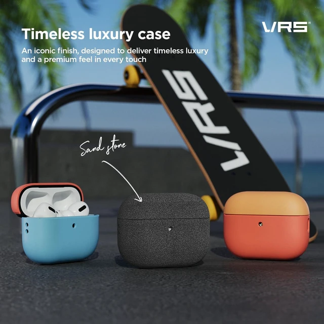 Alt view image 4 of 7 - Modern for Apple AirPods Pro 3rd Generation Case (2025) Modern Minimal Style with Slim Profile and Precise Fit Compatible with AirPods Pro 3 (Peach & Coral)