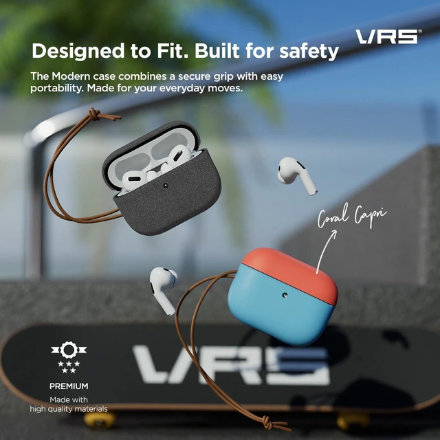 Alt view image 3 of 7 - Modern for Apple AirPods Pro 3rd Generation Case (2025) Modern Minimal Style with Slim Profile and Precise Fit Compatible with AirPods Pro 3 (Peach & Coral)