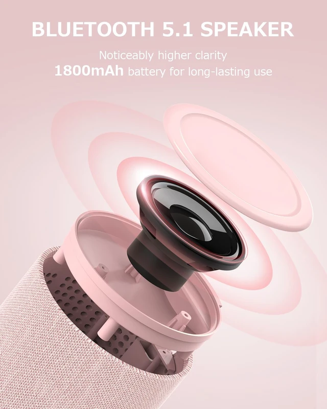 Alt view image 5 of 7 - Bluetooth Speaker, Night Light, 15W Magnetic Fast Charging for Apple, Pink 2 in 1 Wireless Charging Station for iPhone 17/16/15/14/13/12 Series, AirPods Pro 2/4/3/2Gift Ideal