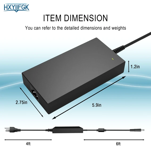 Alt view image 6 of 7 - 180W Laptop Charger Compatible with DELL WD19 WD19S WD22TB4 K20A001 WD15 K17A001 Thunderbolt Dock WD19TB WD19TBS TB16 TB18DC K16A001 WD25 WD25TB4 SD25TB4 UD22 Docking Station Business Monitor Dock