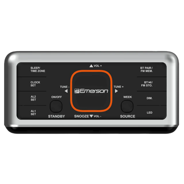 Alt view image 4 of 7 - SmartSet Bluetooth Dual Alarm Clock Radio, USB Charging (1.5A 5V), Large LED Display, Auto Time and Day Set, FM Radio, 3 Alarm Modes, Aux Input, CKS1521