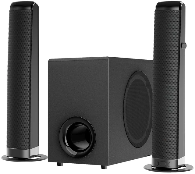 Alt view image 2 of 7 - Sound Bar with Subwoofer, Soundbar for TV Speaker Sonicwave 2.1 CH 120W Detachable 2-in-1 Home Audio System with DSP Bluetooth 5.3 Soundbar, ARC/Optical/AUX for Movies Music Gaming