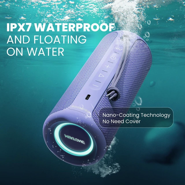 Alt view image 6 of 7 - Boompro Bluetooth Speaker 36W Stereo Sound Bass Girl Woman Present - Purple Portable Speaker Bluetooth 5.3 Wireless USB Type C Outdoor and Travel, 5000mAh Up to 16H Playtime Indoor Home Party