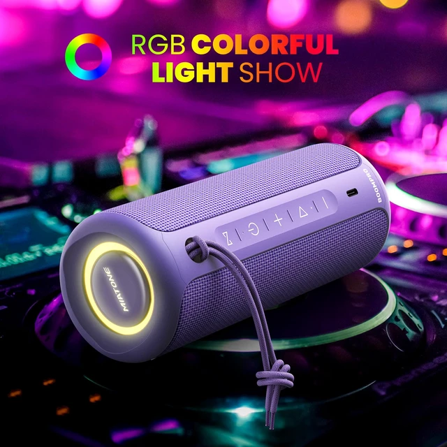 Alt view image 7 of 7 - Boompro Bluetooth Speaker 36W Stereo Sound Bass Girl Woman Present - Purple Portable Speaker Bluetooth 5.3 Wireless USB Type C Outdoor and Travel, 5000mAh Up to 16H Playtime Indoor Home Party