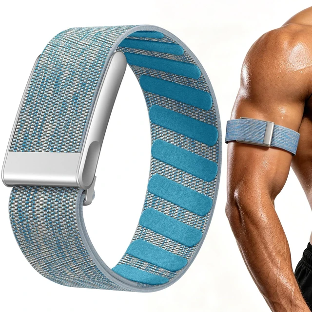 Main image of Nylon Bicep Band Compatible with Whoop 5.0 Bands One, Peak and Life MG, Breathable Sport Adjustable Elastic Replacement Strap for Whoop Bicep Band 5.0 Fitness Activity Tracker, Blue