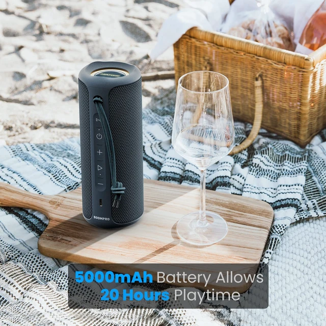 Alt view image 3 of 7 - Bluetooth Speaker 36W Stereo Sound Bass Present Boy Gifts - Blue Portable Speaker Bluetooth 5.3 Wireless USB Type C Outdoor and Travel, 5000mAh Up to 16H Playtime Indoor