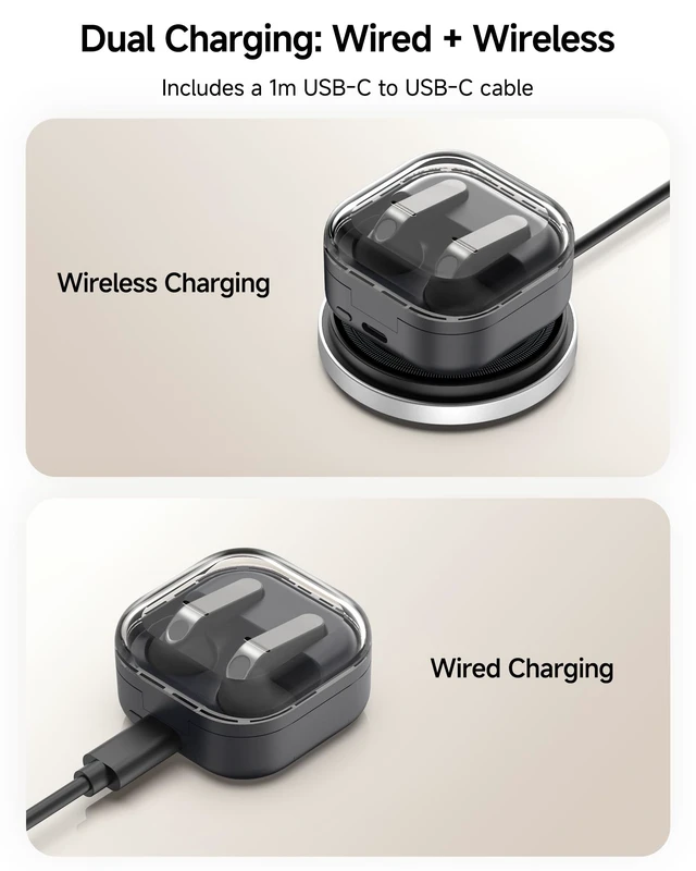 Alt view image 2 of 7 - Charging Case for Samsung Galaxy Buds 4 Pro Earbuds 450mAh Replacement Charger Case with USB-C Cable, Bluetooth Pairing, Wireless & Wired Charging Support (Earbuds Not Included)