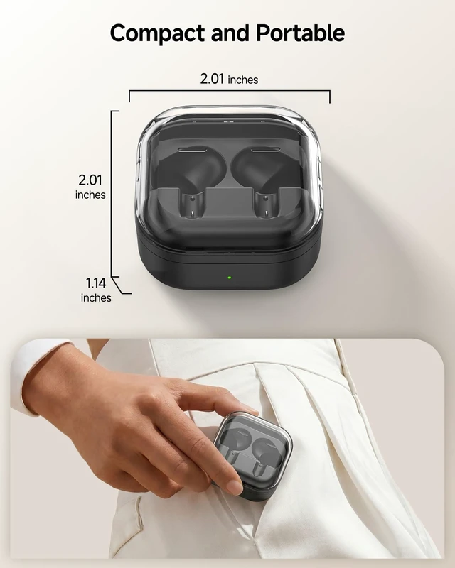 Alt view image 6 of 7 - Charging Case for Samsung Galaxy Buds 4 Pro Earbuds 450mAh Replacement Charger Case with USB-C Cable, Bluetooth Pairing, Wireless & Wired Charging Support (Earbuds Not Included)