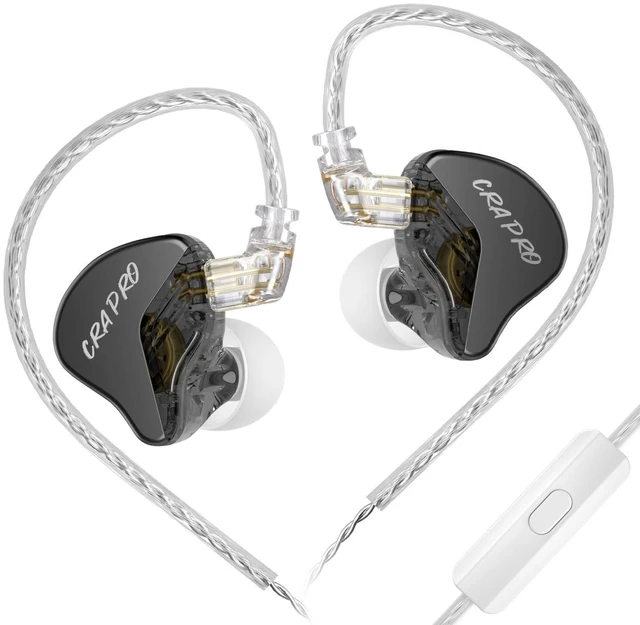 Main image of CRA PRO in Ear Monitor Headphones, Ultra-Thin DLC Diaphragm Dynamic Driver Gaming Earbuds, Clear Sound & Deep Bass, IEMS for Singer Musicians Drummers DJ
