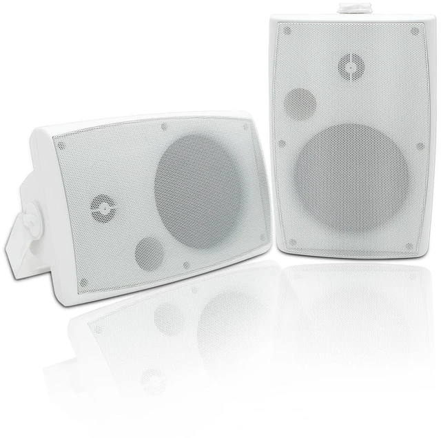 Main image of 400W 6.5 Inch Passive Outdoor Speakers Wired Waterproof,2 Way Wall Mounted Speakers with Powerful Bass for Patio Home Indoor Poolside Deck Backyard (Pair,White)