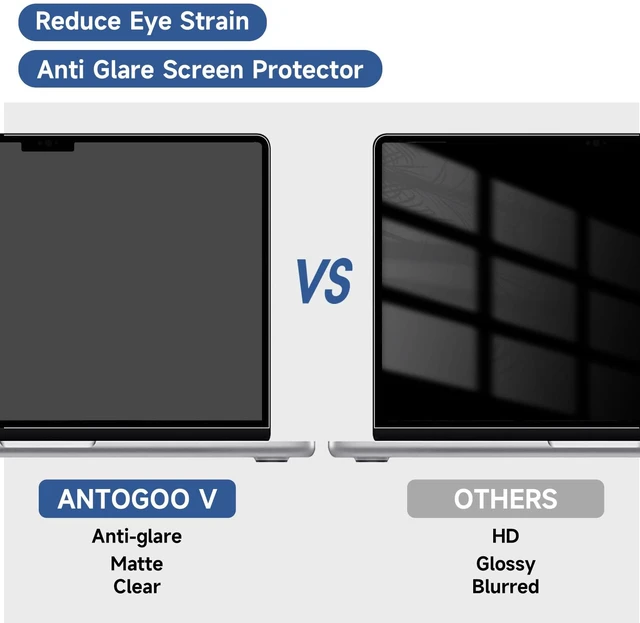 Alt view image 2 of 7 - 2 Pack Compatible with MacBook Air 15 Inch Screen Protector (2023-2026, M2, M3, M4, M5), Matte Anti Glare Film Anti Scratch Protector for Mac Air 15.3'' A2941 A3114 A3241 A3448