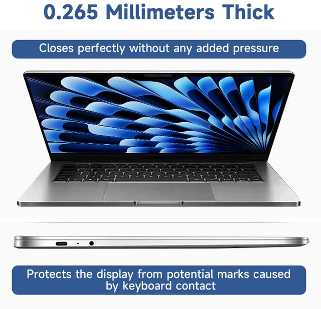 Alt view image 3 of 7 - 2 Pack Compatible with MacBook Air 15 Inch Screen Protector (2023-2026, M2, M3, M4, M5), Matte Anti Glare Film Anti Scratch Protector for Mac Air 15.3'' A2941 A3114 A3241 A3448