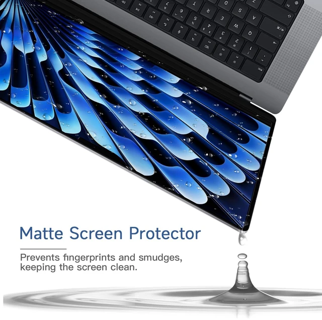 Alt view image 4 of 7 - 2 Pack Compatible with MacBook Air 15 Inch Screen Protector (2023-2026, M2, M3, M4, M5), Matte Anti Glare Film Anti Scratch Protector for Mac Air 15.3'' A2941 A3114 A3241 A3448