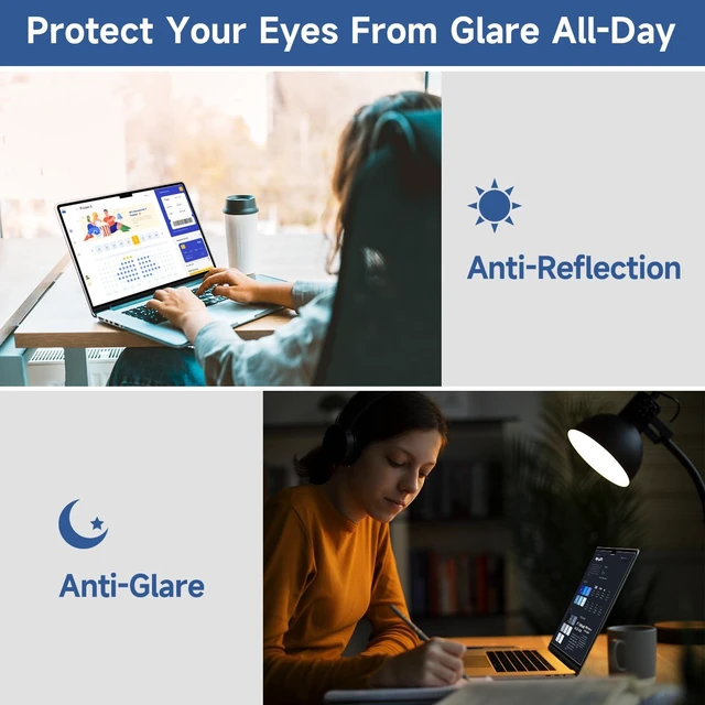 Alt view image 7 of 7 - 2 Pack Compatible with MacBook Air 15 Inch Screen Protector (2023-2026, M2, M3, M4, M5), Matte Anti Glare Film Anti Scratch Protector for Mac Air 15.3'' A2941 A3114 A3241 A3448