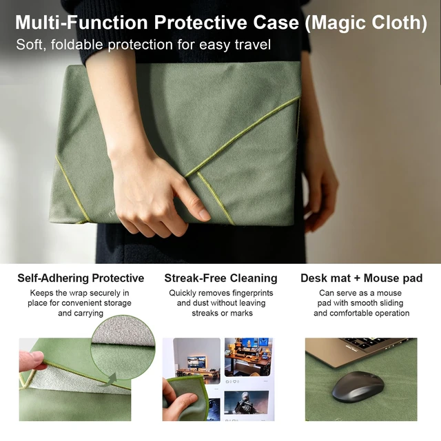 Alt view image 3 of 7 - Portable Monitor 15.6" FHD HDR IPS Travel Laptop Screen Extender With Protective Case,1080P USB-C HDMI Plug&Play External Display,Dual Speakers,Kickstand,for Mac/Phone/Gaming Device