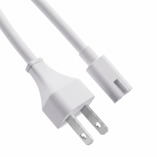 Alt view image 3 of 6 - for Mac mini(2010-2024) & Apple TV(1st-5th Gen) Power Cord by High Quality North America 2 Pin, 18 AWG x 2C, 125V 2.5A Power Cable. 6ft