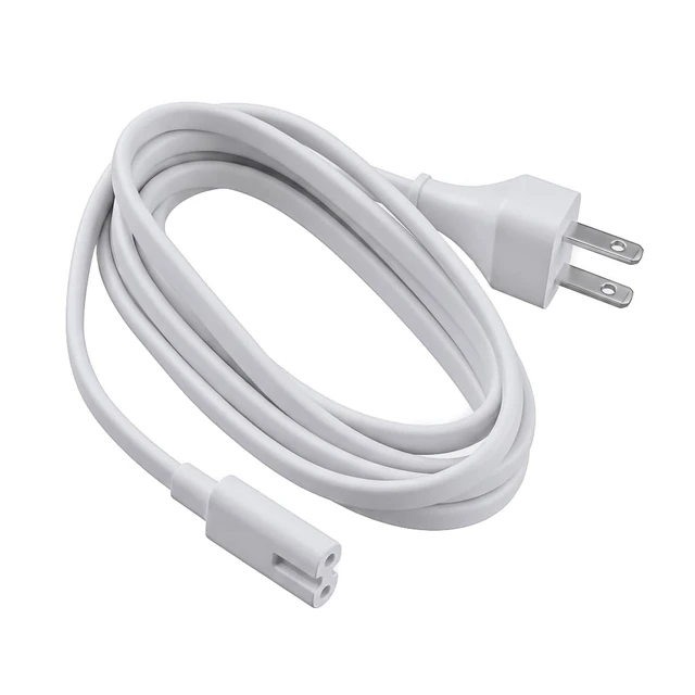 Alt view image 6 of 6 - for Mac mini(2010-2024) & Apple TV(1st-5th Gen) Power Cord by High Quality North America 2 Pin, 18 AWG x 2C, 125V 2.5A Power Cable. 6ft