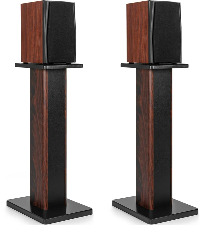 Main image of Pair-27.5 Inch (70CM)-Wood Speaker Stands, 110lbs Weight Capacity for Home-Cinema HiFi Desktop and Satellite Speakers Monitor Stands, Enhanced Audio Listening Experience for Home Theaters