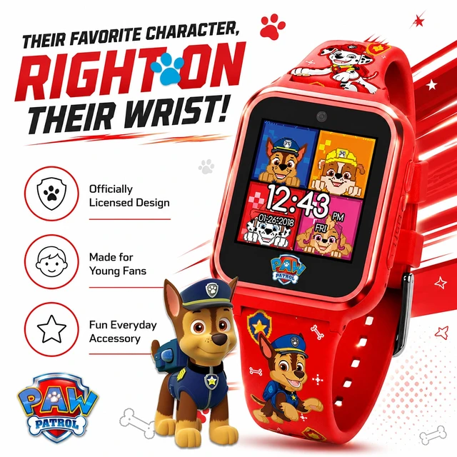 Alt view image 2 of 7 - Paw Patrol Smart Watch with Camera for Kids and Toddlers - Interactive Smartwatch for Boys & Girls Featuring Games, Voice Recorder, Calculator, Pedometer, Alarm, Stopwatch, with USB Cable