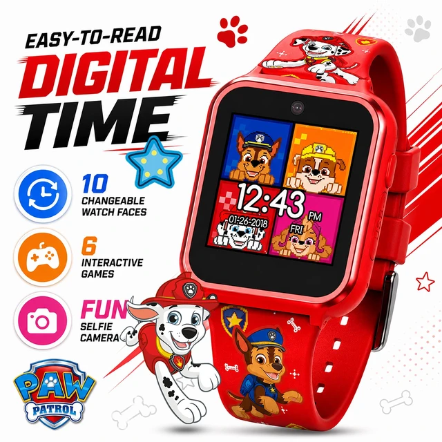 Alt view image 3 of 7 - Paw Patrol Smart Watch with Camera for Kids and Toddlers - Interactive Smartwatch for Boys & Girls Featuring Games, Voice Recorder, Calculator, Pedometer, Alarm, Stopwatch, with USB Cable
