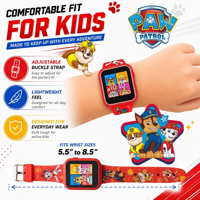 Alt view image 5 of 7 - Paw Patrol Smart Watch with Camera for Kids and Toddlers - Interactive Smartwatch for Boys & Girls Featuring Games, Voice Recorder, Calculator, Pedometer, Alarm, Stopwatch, with USB Cable