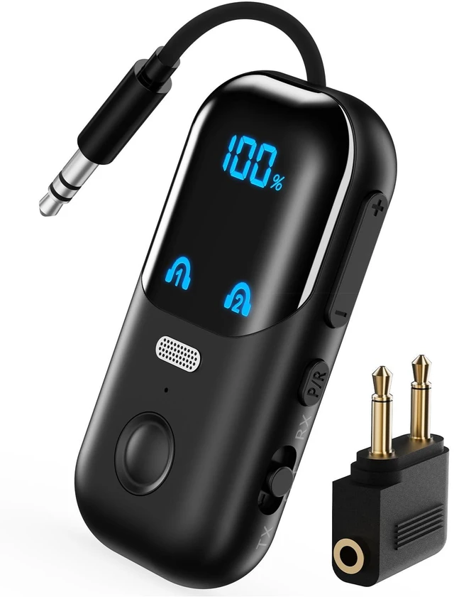 Main image of 2-in-1 Bluetooth Transmitter Receiver with 3.5mm AUX for TV/Car/Airplane