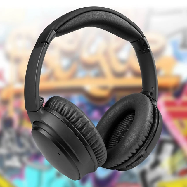 Alt view image 7 of 7 - Earpads for Bose QC35, QC35 ii, QC45 - Black