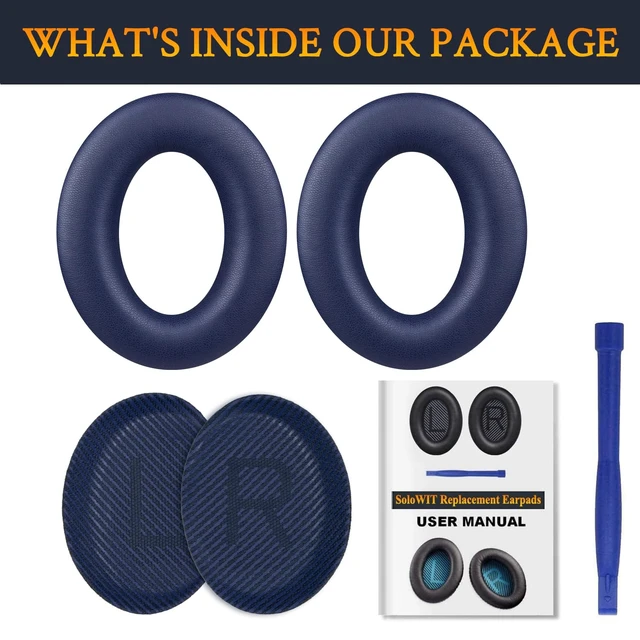 Alt view image 4 of 6 - Earpads for Bose QC35, QC35 ii, QC45 - Blue