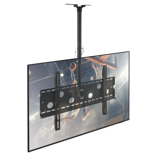 Alt view image 2 of 7 - Ceiling TV Mount for 3286 Inch LCD LED OLED TVs Hanging Full Motion Swivel, Tilt & Height Adjustable Bracket 175 lb, VESA 800x450 Home, Gym, Patio, Restaurant & Commercial Use