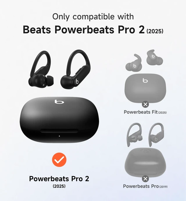 Alt view image 2 of 7 - for Beats Powerbeats Pro 2 Case Cover, Magnetic Locking Cases for Beats Powerbeats Pro 2 2025, Shockproof Bumper Protective Covers with Carabiner & Keyring & Cleaner Kit, Purple