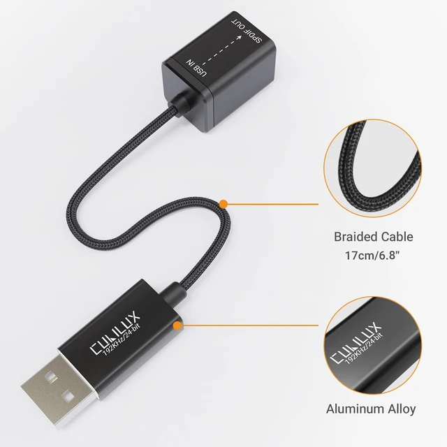 Alt view image 6 of 6 - USB A to TOSLINK Optical Audio Adapter, Unidirectional USB Type A to SPDIF Digital Converter, S/PDIF Transmitter for Computer Laptop PC PS5/4 ONLY, NOT for TV Or Other Devices