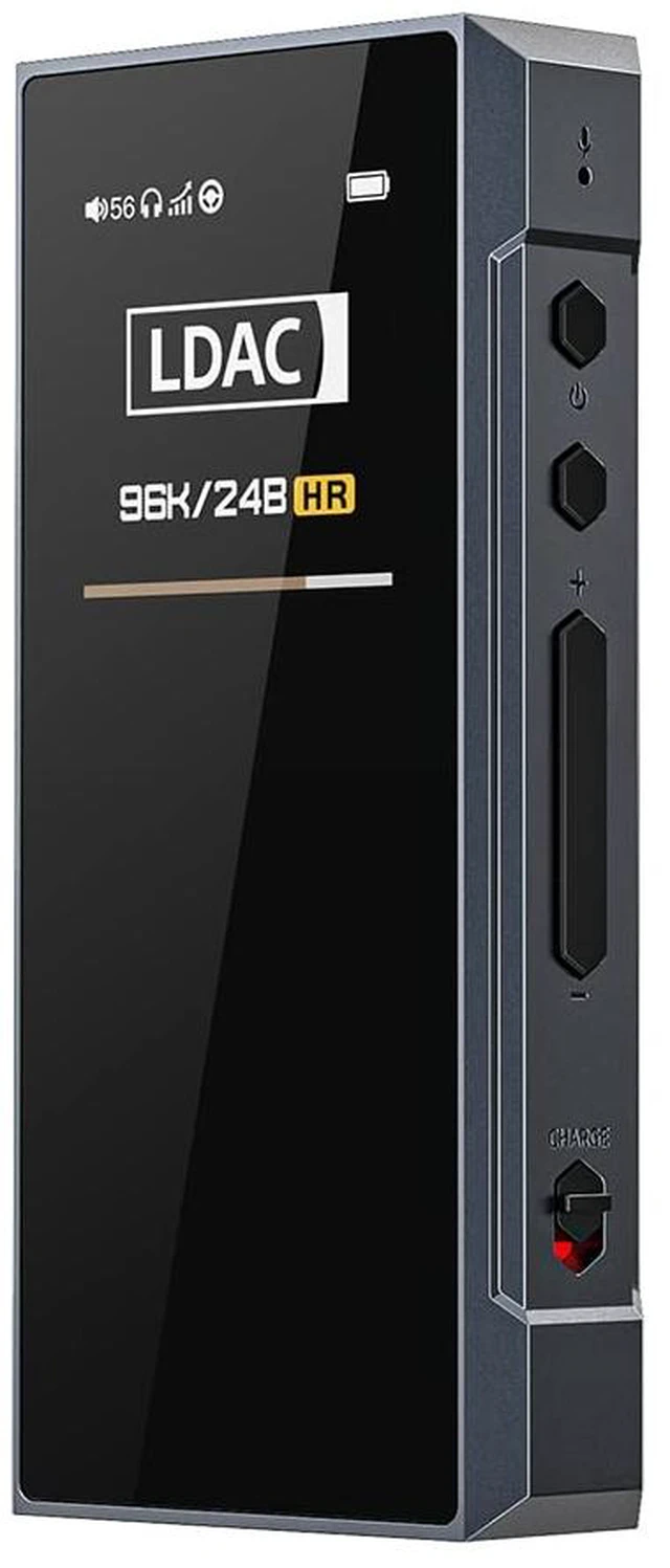 Alt view image 2 of 4 - BTR7 Headphone Amp Bluetooth Receiver High Resolution Portable DAC Supports MQA/LDAC/aptX HD 384K/32Bit DSD256 for Phone/PC/Car/Home Audio(Titanium)