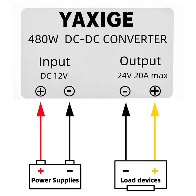 Alt view image 2 of 7 - DC 12V Step Up to 24V Boost Converter 20A 480W DC Voltage Regulator Power Converter Waterproof Module Transformer for Golf Cart Club Car