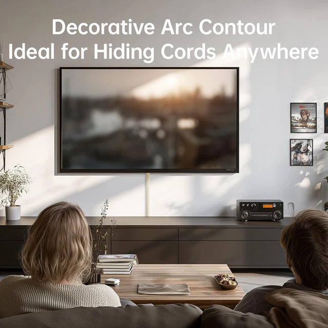 Alt view image 7 of 7 - 85in Adhesive Cord Hider Wall, Mounted TV Cord Cover Kit, Multiple Cable Raceways for Wall Corner, Wire Cover Hiders for 1-2 Cables, 1.18" W X 0.43" H, Beige