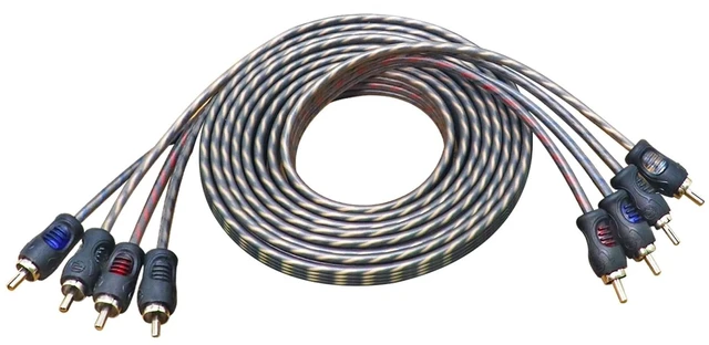 Main image of RCI49 OFC 9ft 4-Channel RCA Audio Cable Twisted Pair Noise Reduction 100% Oxygen Free Copper