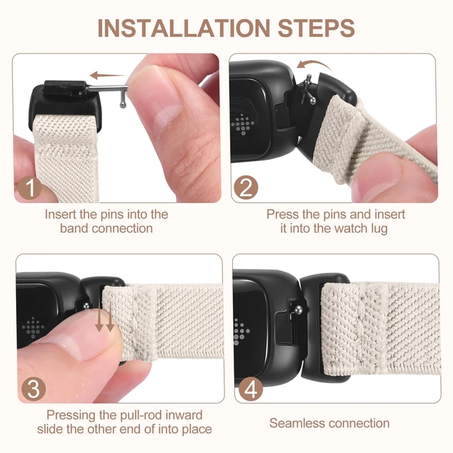 Alt view image 5 of 7 - 5Pack Stretchy Bands Compatible with Fitbit Inspire 3 for Women Men Water-Resistant Elastic Bands Compatible with Fitbit Inspire 3 Bands,Soft Nylon Sport Replacement Strap for Inspire 2/Inspire