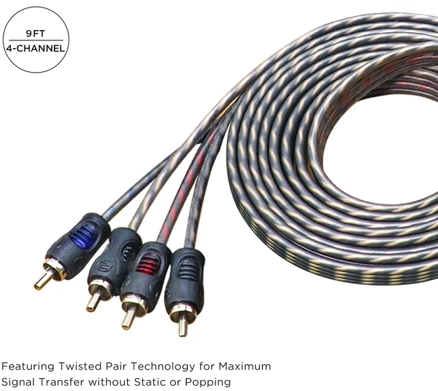 Alt view image 5 of 6 - RCI49 OFC 9ft 4-Channel RCA Audio Cable Twisted Pair Noise Reduction 100% Oxygen Free Copper