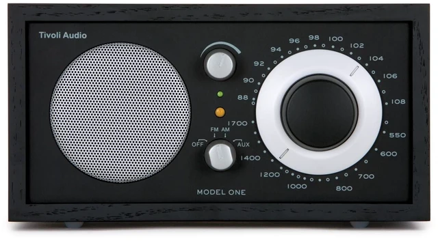 Main image of Model One AM/FM Table Radio in Black/Silver (M1BBS)