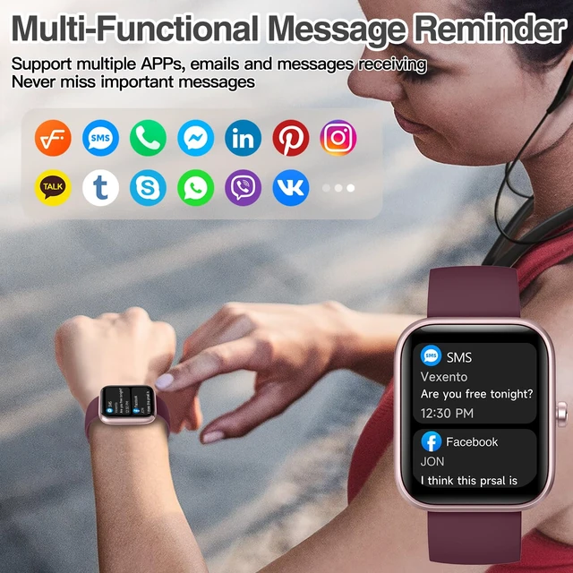 Alt view image 3 of 7 - Smart Watch for Women Men with Bluetooth Call, Alexa Built-in Smartwatch, 1.83"DIY Dial Fitness Watch with Sleep Heart Rate Monitor, 110+ Sport Modes, IP68 Waterproof Watch Compatible with Android iOS