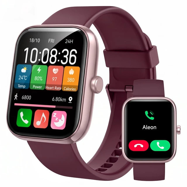 Main image of Smart Watch for Women Men with Bluetooth Call, Alexa Built-in Smartwatch, 1.83"DIY Dial Fitness Watch with Sleep Heart Rate Monitor, 110+ Sport Modes, IP68 Waterproof Watch Compatible with Android iOS