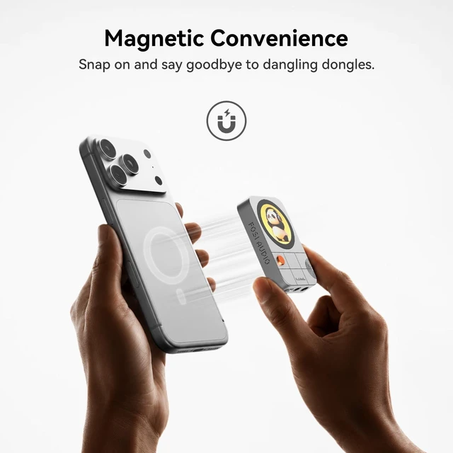 Alt view image 2 of 7 - MD3 Portable DAC Headphone Amplifier Magnetic USB C Mini Amp HiFi Black