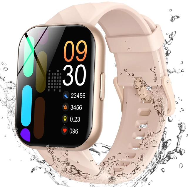 Main image of Smart Watch, 5ATM Waterproof Watch for Swimming, 110+ Sport Modes Fitness Activity Tracker, Heart Rate/Sleep/SpO2/Calories Monitor, Pedometer, Fitness Watch for Android & iPhone, Rose Gold