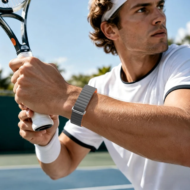 Alt view image 7 of 7 - Magnetic Silicone Sport Band Compatible with Google Fitbit Air Soft Silicone Solo Loop, Strong Magnets, Auto Quick Lock, Adjustable Strap Replacement Wristband, Waterproof & Sweatproof