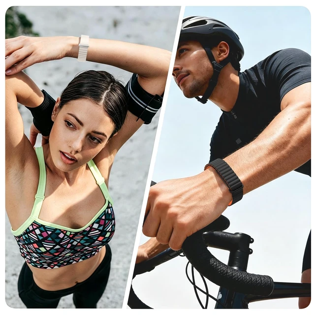 Alt view image 6 of 7 - Magnetic Silicone Sport Band Compatible with Google Fitbit Air Soft Silicone Solo Loop, Strong Magnets, Auto Quick Lock, Adjustable Strap Replacement Wristband, Waterproof & Sweatproof